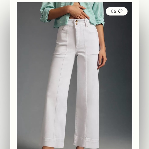 Anthropologie Denim - Pilcro by Anthropologie Skipper Seamed High Rise Cropped Wide Leg Jeans Sz 32